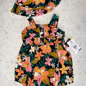 Volcom Romper and Hat Set